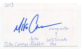 Mike Cannon Signed 3x5 Index Card Autographed Actor Gotham Law And Order