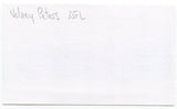 Volney Peters Signed 3x5 Index Card Autographed MLB Baseball Washington Redskins