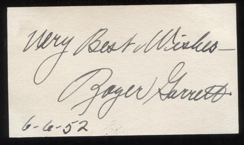 Roger Garrett Signed Card  Autographed Orchestra AUTO Signature Organist