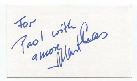 Martha Chaves Signed 3x5 Index Card Autographed Signature Comedian Comic Actress
