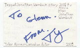 Tyler Hynes Signed 3x5 Index Card Autographed Signature Comedian Actor