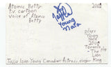 Tajja Isen Signed 3x5 Index Card Autographed Voice Actress Atomic Betty