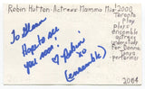 Robin Hutton Signed 3x5 Index Card Autograph Actress Mamma Mia