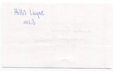 Hillis Layne Signed 3x5 Index Card Autographed Senator MLB Baseball Senators