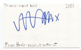 Travis - Fran Healy Signed 3x5 Index Card Autographed Signature Band