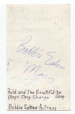 Bobbie Eakes Signed 3x5 Index Card Autographed Signature Actress