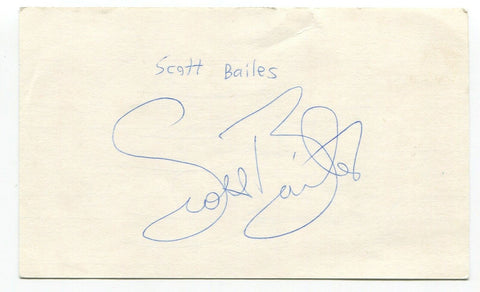 Scott Bailes Andre Thornton Signed 3x5 Index Card Autographed Baseball Cleveland