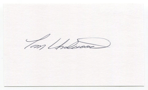 Tom Underwood Signed 3x5 Index Card Autograph Baseball MLB Philadelphia Phillies