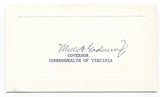 Mills Godwin Signed Card Autographed Signature Governor