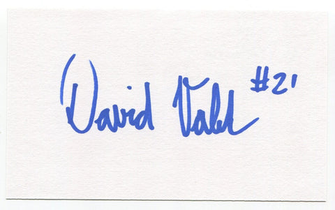 David Volek Signed 3x5 Index Card Autograph Hockey NHL New York Islanders
