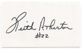 Keith Atherton Signed 3x5 Index Card Autographed Oakland Athletics World Series