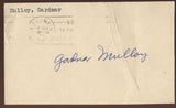 Gardnar Mulloy Signed 1950 GPC Postcard Index  Autographed Tennis Hall of Fame 