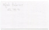 Alfred Anderson Signed 3x5 Index Card Autographed Signature Minnesota Vikings 