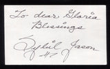 Sybil Jason Signed 3x5 Index Card Inscribed Vintage Autographed Signature