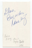 Dana King Signed 3x5 Index Card Autographed Signature Broadcaster Host