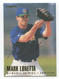 1996 Fleer Mark Loretta Signed Card Baseball MLB Autographed AUTO #151