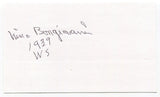 Nino Bongiovanni Signed 3x5 Index Card Autographed Baseball Cincinatti Reds 1939