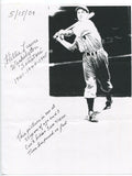 Hillis Layne Signed Paper Photo Autographed Baseball Washington Senators