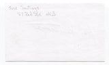 Joe Santiago Signed 3x5 Index Card Autographed MLB Baseball Boston Red Sox