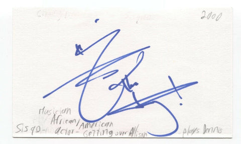 Sisqo Signed 3x5 Index Card Autographed Signature Singer Actor Thong Song