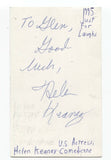 Helen Keaney Signed 3x5 Index Card Autographed Signature Actress Plutonium Baby