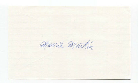 Morrie Martin Signed 3x5 Index Card Autographed Signature Baseball