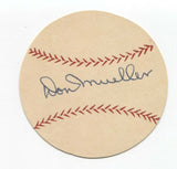 Don Mueller Signed Paper Baseball Autograph Signature New York Giants