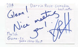 Darrin Rose Signed 3x5 Index Card Autographed Signature Comedian Actor Host
