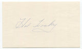 Hal Trosky Signed 3x5 Index Card Autographed Baseball Signature Indians