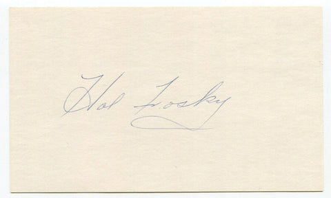 Hal Trosky Signed 3x5 Index Card Autographed Baseball Signature Indians