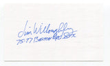 Jim Willoughby Signed 3x5 Index Card Autograph Baseball MLB Boston Red Sox