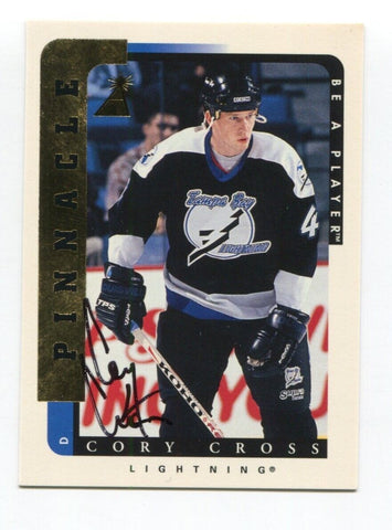 1997 Pinnacle BAP Cory Cross Signed Card Hockey NHL Autograph AUTO #143