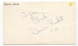 Byron Beck Signed 3x5 Index Card Autographed Signature NBA Basketball