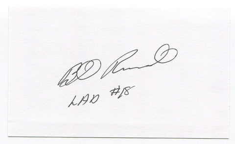 Bill Russell Signed 3x5 Index Card Autographed MLB Baseball Los Angeles Dodgers