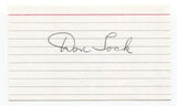 Don Lock Signed 3x5 Index Card Baseball Autographed Signature