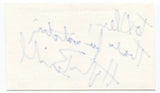 Hugh Burrill Signed 3x5 Index Card Autograph Signature Sports Reporter Baseball