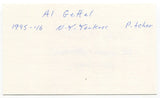 Al Gettel Signed 3x5 Index Card Autographed MLB Baseball New York Yankees