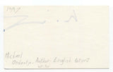 Michael Ondaatje Signed 3x5 Index Card Autographed Signature Author Writer