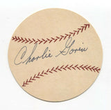 Charlie Gorin Signed Paper Baseball Autographed Signature Milwaukee Braves