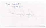 Bruce Benedict 3x5 Index Card Autographed Signature Atlanta Braves All Star
