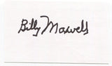 Billy Maxwell Signed 3x5 Index Card Autographed PGA Champion Golf Golfer