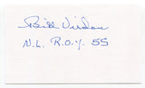 Bill Virdon Signed 3x5 Index Card Autograph Baseball MLB Pittsburgh Pirates