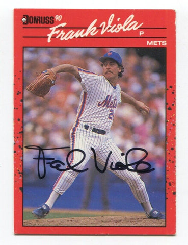 1990 Donruss Frank Viola Signed Baseball Card Autographed AUTO #353