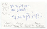 Arturo Ripstein Signed 3x5 Index Card Autograph Producer Filmmaker Director