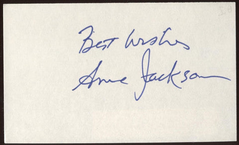 Anne Jackson Signed Index Card Signature Vintage Autographed AUTO 