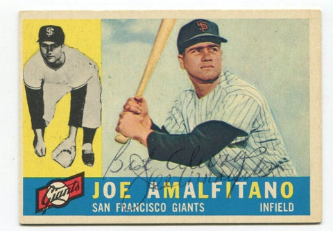 1960 Topps Joe Amalfitano Signed Baseball Card Autographed AUTO #356