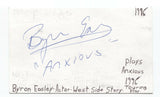 Byron Easley Signed 3x5 Index Card Autographed Signature Actor Malcolm X