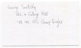 George Savitsky Signed 3x5 Index Card Autographed NFL Football College HOF