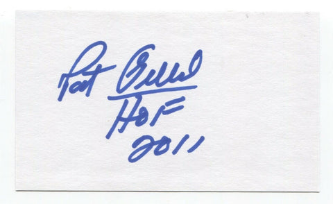 Pat Gillick Signed 3x5 Index Card Baseball Hall of Fame Autographed HOF