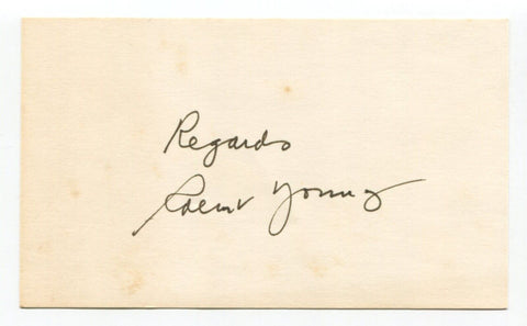 Robert Young Signed 3x5 Index Card Autographed Actor Father Knows Best